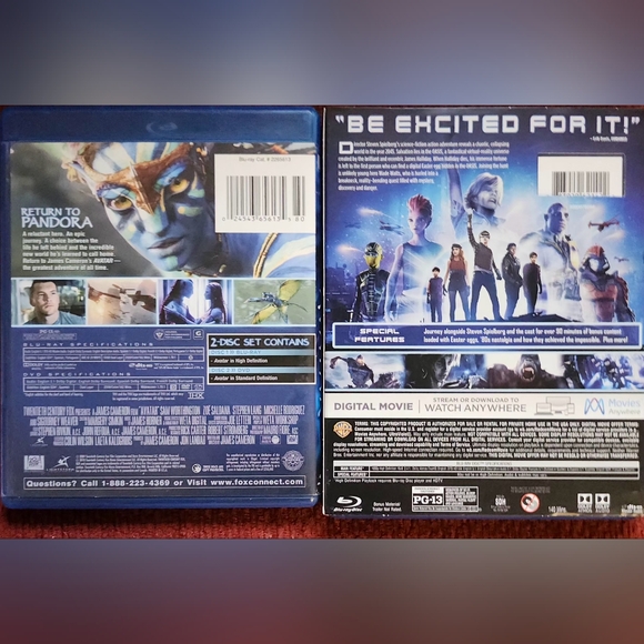 Bundle of "Avatar" and "Ready Player One" Blu-ray Disc Movies - Picture 2 of 5
